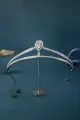 Silver Teardrop Zircon Tiaras(Silver,One Size)