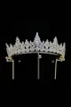 Silver Zirconia Bridal Tiara(Gold,One Size)