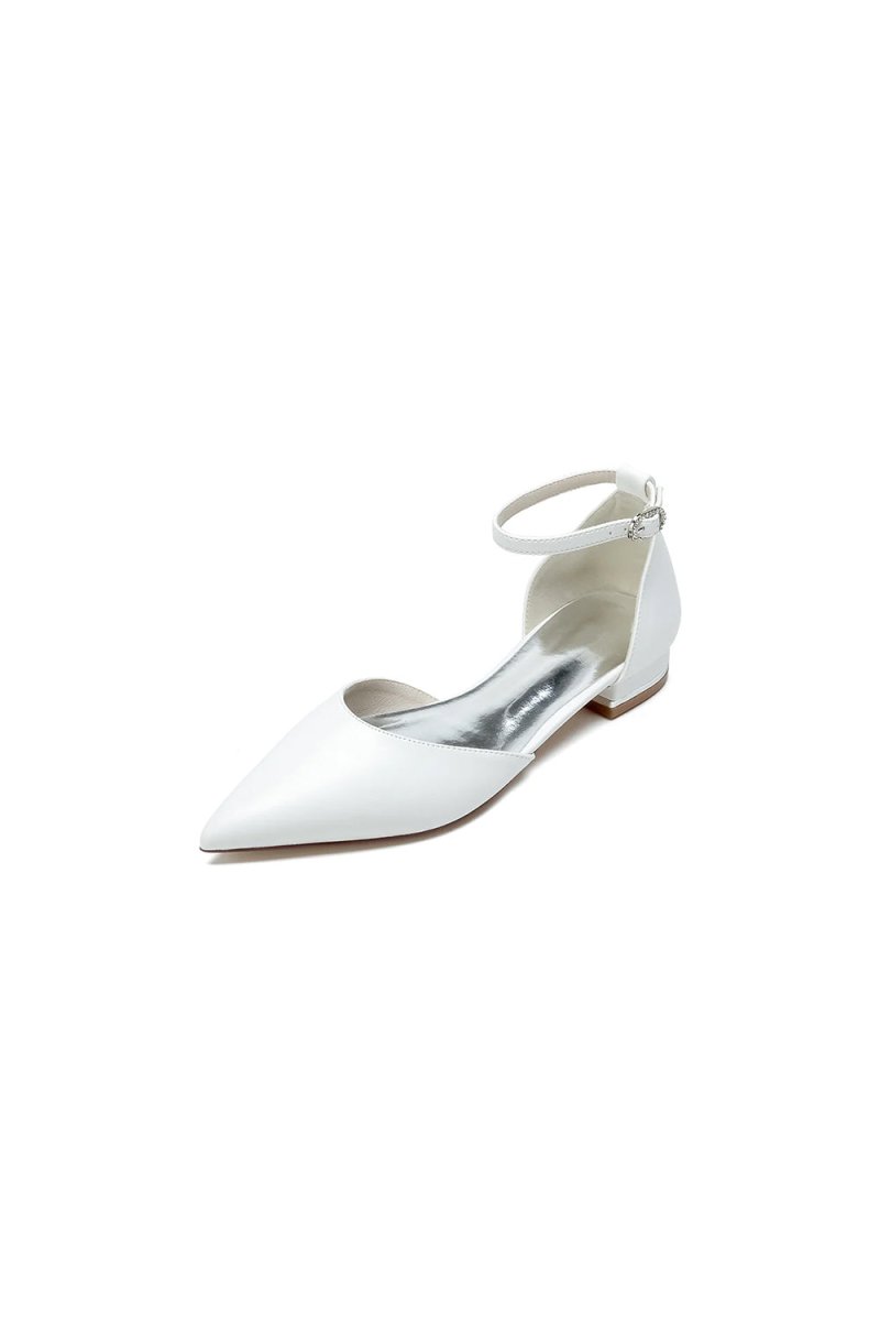 Simple Ankle Strap Buckle Kitten Heels