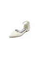 Simple Ankle Strap Buckle Kitten Heels(Ivory,US5)