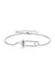 Sterling Silver Bracelet Chain with Heart Pin