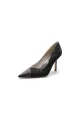 Stiletto Pointy Heels Lace Wedding Shoes(Black,US5)