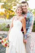 Sweetheart High-Low Chiffon Wedding Dress With Tiers And Crystal Detailing(Diamond White,2)