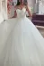 Sweetheart Off-Shoulder Tulle A-Line Lace Applique Illusion Empire Wedding Dress(Diamond White,2)