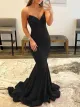 Ulissa| Red Mermaid Sweetheart Neck Sequins Long Prom Dresses(Black,2)