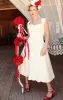 Unique A-Line Tea Length Style Wedding Dress(Diamond White,2)