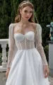 Vintage A-Line Sweetheart Tulle Wedding Dress with Sweep Train(Diamond White,2)
