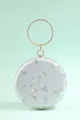 White Embroidery Handbag