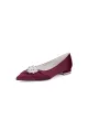 Champagne High Heels with Crystal Flower Embellishment(Burgundy,US6)