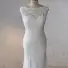White Mermaid Cap Sleeve Lace Wedding Dress(Diamond White,2)