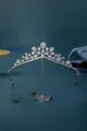 Women's Silver Cubic Zirconia Crowns(Silver,One Size)