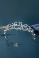 Women's Silver Pearl Swirl Tiaras