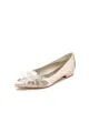 Women's Wedding Shoes Pointed Toe Low Heels with Rhinestone(Champagne,US5)