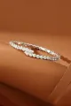 Silver Strencth Round Cuff Tennis Bracelets